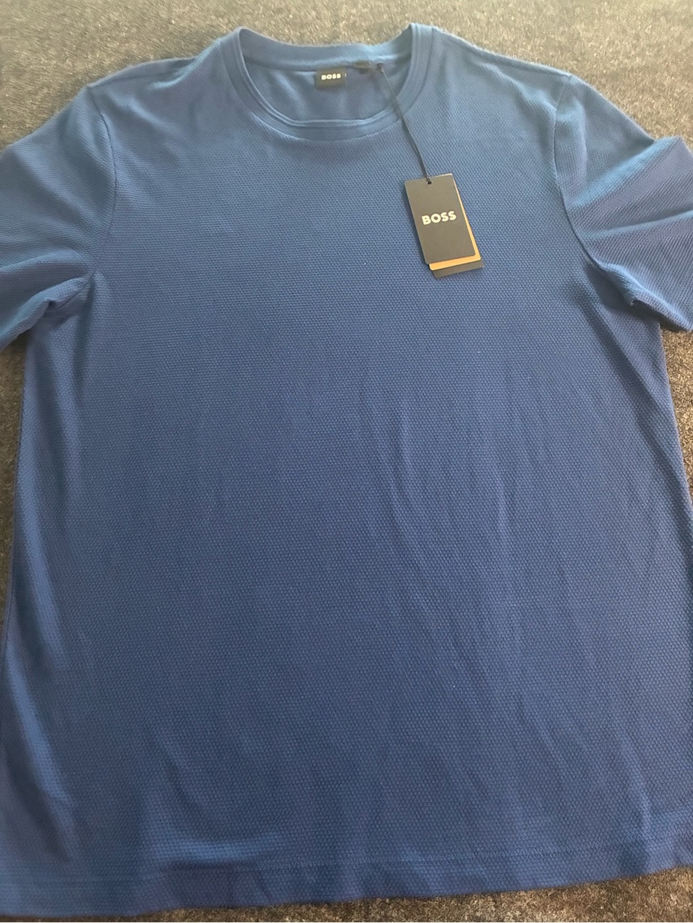 Boss short sleeve  Crew Neck Shirt in Blue